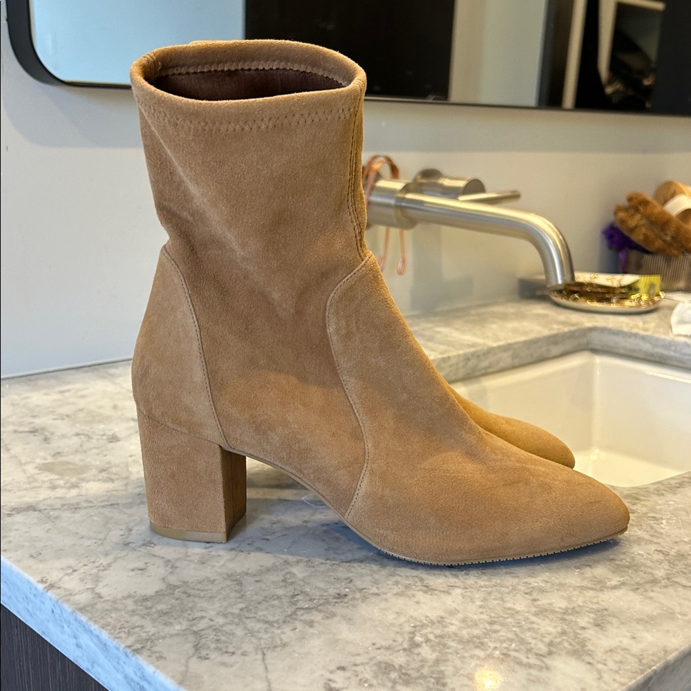 Stuart Weitzman Tan Suede Ankle Boots
